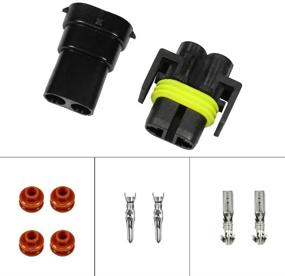 img 3 attached to 🔌 HUIQIAODS 10PCS H8 H11 880 881 Waterproof Connector Male and Female Wire Adapter for Headlights Fog Lights