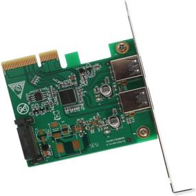 img 3 attached to 🔌 I/O Crest 2 Port PCIe SuperSpeed USB 3.0 адаптер карты с поддержкой UASP, питание SATA, чипсет Renesas