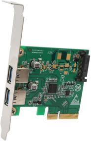 img 1 attached to 🔌 I/O Crest 2 Port PCIe SuperSpeed USB 3.0 адаптер карты с поддержкой UASP, питание SATA, чипсет Renesas