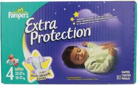 img 1 attached to 🍼 Pampers Size 4 Super Pack Diapers 80 Count with Extra Protection