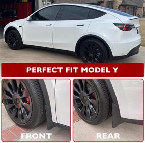 img 2 attached to 🚗 Усовершенствованные защиты от брызг Farasla для Tesla Model Y 2021 года - без сверления, комплект из 4 штук