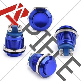 img 2 attached to APIELE (Pack Of 2) 19MM Momentary Push Button Switch 5A Aluminium Alloy Shell 12V 24V 36 DC 110V 250V AC 5A 1NO SPST Screw Terminal APIELE (Blue Shell)