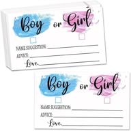 👶 yuansail baby shower gender voting card pack: cast your vote for girl or boy! (50 card pack - baby02) logo