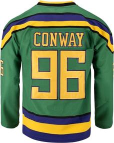 img 2 attached to Green/White Charlie Conway Jersey #96 Ducks Ice Hockey Shirt