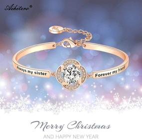 img 2 attached to 🎄 Aihitero Christmas Day Sis Bracelet: A Timeless Gift of Love and Friendship in Rose Gold