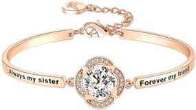 img 4 attached to 🎄 Aihitero Christmas Day Sis Bracelet: A Timeless Gift of Love and Friendship in Rose Gold