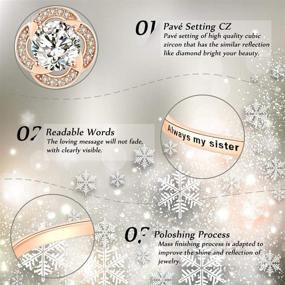 img 1 attached to 🎄 Aihitero Christmas Day Sis Bracelet: A Timeless Gift of Love and Friendship in Rose Gold