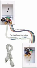 img 2 attached to 🔌 Enhance Your Wall-Mounted TV Setup with PowerBridge ONE-CK-SP Cable Management & Surge Protector Solution