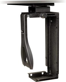 img 4 attached to 🖥️ 3M Under-Desk Computer Tower CPU Holder: Adjustable Width and Height, Swivels 360⁰, Supports up to 50 lbs, Steel Construction - Black (CS200MB)