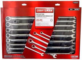 img 1 attached to 🔧 Набор гаечных ключей с реверсом Craftsman 20 шт: метрические мм и стандартные SAE - эффективные и универсальные инструменты!