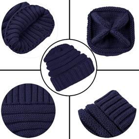 img 2 attached to Warm and Stylish Winter Knitted Beanie: Aneco Stretch Women's Accessories