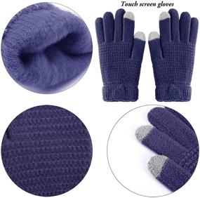 img 1 attached to Warm and Stylish Winter Knitted Beanie: Aneco Stretch Women's Accessories