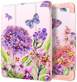 img 2 attached to ZHK iPad Case for iPad 9th/8th/7th Gen & iPad 10.2 2021/2020/2019 🌸 - Slim Trifold Stand, Full-Body Protection, Pencil Holder, Auto Sleep/Wake - Flower Design