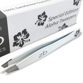 img 3 attached to 🌺 Zizzili Basics Tweezers - Special Edition Aloha Slant Tip Tweezer - Premium Precision Tool for Eyebrow and Facial Hair Removal - Ideal Gift!