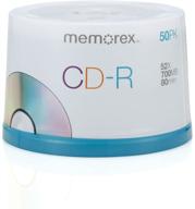 memorex 700mb/80-minute 52x data cd-r media - 50-pack spindle logo