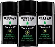 🌿 herban cowboy forest deodorant maximum protection 3-pack: long-lasting and refreshing odor defense logo