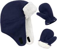 winter mittens gloves beanie girls boys' accessories : cold weather logo
