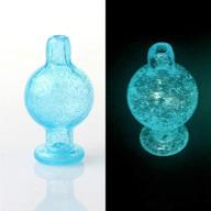 luminous glass accessory blue bubble logo