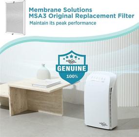 img 3 attached to 🌬️ Enhance Air Quality: MSA3 Original Air Purifier Filter Replacement, 3-in-1 True HEPA Filter by Membrane Solutions - 1 Pack