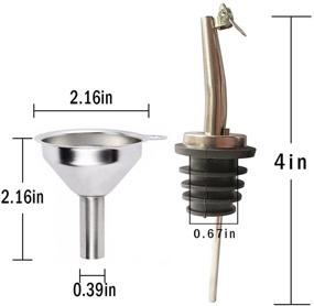 img 1 attached to 🍾 12pcs of Stainless Steel Classic Bottle Pour Tapered Spouts for Olive Oil, Liquor, Vinegar, Syrup, or Oils, including Stainless Steel Funnels