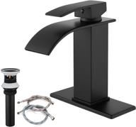 💧 stylish stainless steel waterfall bathroom faucet: single handle for enhanced elegance логотип