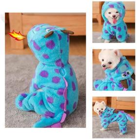 img 2 attached to 🦖 CLOVERHOME Bobble Dinosaur Pet Costume: Winter Clothes with Hat for Dogs and Cats, Warm Outfits Coat for Halloween