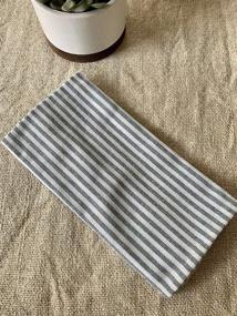 img 2 attached to 🍽️ Cloth Napkins Set of 12 by Nest Above - Blue Cotton & Linen Table Napkin Set - No Iron, Washable & Reusable for Dinner or Any Meal