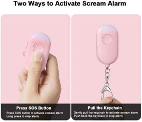 img 1 attached to 130DB Safesound Personal Alarm Keychain with LED Flashlight - Rechargeable Safety Alarm for Men, Women, Children, and Elderly - Self Defense Emergency Siren Song