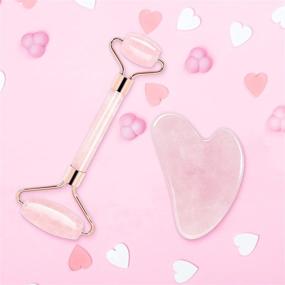 img 3 attached to 🌸 Rose Quartz Jade Roller and Gua Sha Set: Effective Face Massager for Relaxing and Rejuvenating Skin, Reducing Fine Lines and Wrinkles