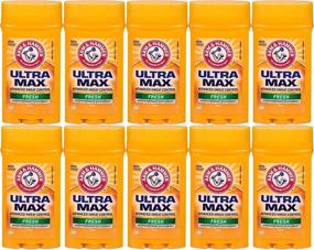 img 1 attached to 🛡️ Arm & Hammer Ultra Max Invisible Solid Antiperspirant Deodorant - Fresh Scent, 1oz Travel Size (Pack of 10)