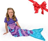 🧜 snuggie tails mermaid blanket - ultimate comfort and warmth for kids! all-season wearable blanket in purple, as seen on tv logo