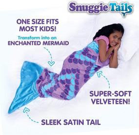 img 3 attached to 🧜 Snuggie Tails Mermaid Blanket - Ultimate Comfort and Warmth for Kids! All-Season Wearable Blanket in Purple, As Seen on TV