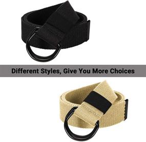 img 2 attached to 👔 Stylish ITIEZY Canvas Double Military Striped Men's Accessories: Step up Your Fashion Game