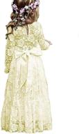 👗 hileelang flower girl maxi dress - princess lace tulle photo gowns for wedding party dress logo