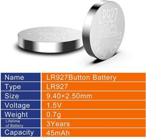 img 3 attached to 🔋 10 Counts of SR927W 395 Watch Batteries - LR927 AG7 Alkaline