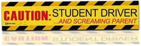 img 4 attached to 🚗 Zento Deals 'Caution Student Driver and Screaming Parent Car Magnet - Funny New Driver Flexible Magnet 12' X 3' (1 Pack)