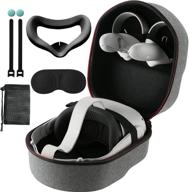vori carrying case for oculus quest 2: lightweight, portable, gray hard travel case with silicone face cover, lens protector – ideal protection for quest 2 vr gaming headset and controllers logo