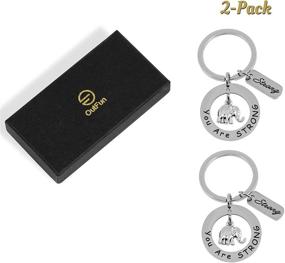 img 2 attached to 🐘 2-Pack Elephant Keychain - An Unforgettable OutFun Item