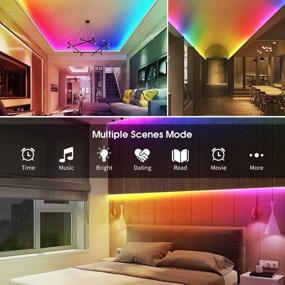 img 1 attached to 🌈 GIDERWEL 32.8ft WiFi Smart Dreamcolor LED Strip Lights: Voice/APP Controlled, Dynamic RGBIC Color Change, Music Activated – Compatible with Alexa/Google Assistant