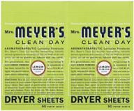 meyer's clean day dryer sheets - lemon verbena scent - 80 sheets per pack - 2 packs logo