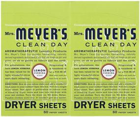 img 1 attached to Meyer's Clean Day Dryer Sheets - Lemon Verbena Scent - 80 Sheets per Pack - 2 Packs