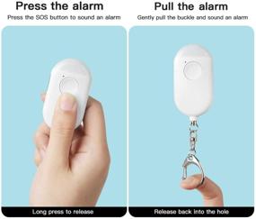 img 2 attached to 🚨 Evershop USB Rechargeable Personal Alarm - 130dB Emergency Self Defense Keychain Siren for Women, Kids & Elderly with SOS Alert Panic Button, LED Flashlight - Safety Devices