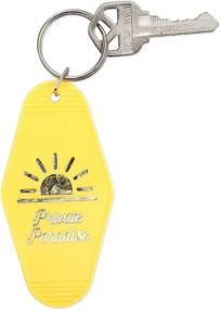 img 1 attached to 🔑 Vibrantly-Colored Hotel Motel Keychains with Captivating Sayings