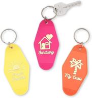 🔑 vibrantly-colored hotel motel keychains with captivating sayings logo