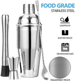 img 1 attached to HBlife Bartender Kit: Ultimate 21-Piece Cocktail Shaker Set for an Incredible Drink Mixing Experience!