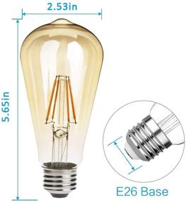 img 1 attached to 🌟 Antique-Style Filament Non-Dimmable Decorative Bulb: Perfect Dimmable Replica