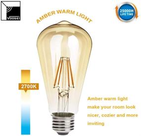 img 3 attached to 🌟 Antique-Style Filament Non-Dimmable Decorative Bulb: Perfect Dimmable Replica