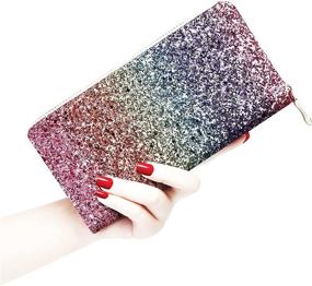 img 3 attached to 👛 Women's Handbags & Wallets: Glitter Wallet Clutch for Ladies - Fashionable Wallet Holder
