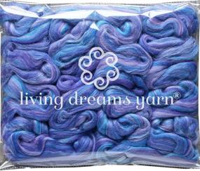 img 2 attached to 🧶 SILK MERINO Fiber for Spinning: Super Soft Combed Top Wool Roving for Various Crafts. Midnight in Paris Delights!