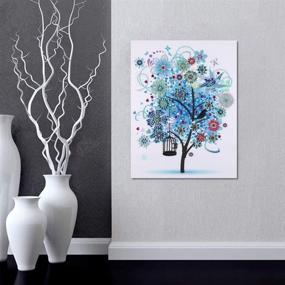 img 2 attached to 🎨 ColorfulTree 4 - HXYQMMY Diamond Painting Kits for Adults and Kids, 5D Special Shaped DIY Partial Drill Diamond Rhinestone Painting, Colorful Tree Embroidery Arts Craft Home Decor Ross Beauty
